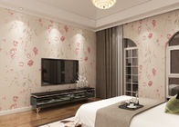 Eco - φιλική ανοικτό ροζ Floral ταπετσαρία χώρας, τοποθετώντας στο κρεβάτι καλύμματα τοίχων δωματίων βινυλίου