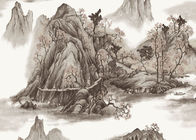 Κινεζικοί βουνά και ποταμοί καλυμμάτων τοίχων ύφους σύγχρονοι για το υπόβαθρο Sofa/TV