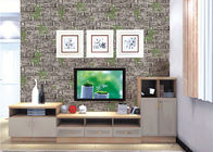 τρισδιάστατη τούβλου πράσινων εγκαταστάσεων κάλυψη τοίχων σχεδίων σύγχρονη για το υπόβαθρο TV