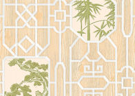 Μπαμπού και δέντρων γεωμετρικό μιμούμενο ταπετσαρία ξύλινο σιτάρι ύφους εκτύπωσης κινεζικό